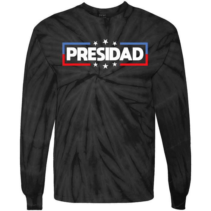 FatherS Day 2024 Presidad Election Dad President Tie-Dye Long Sleeve Shirt