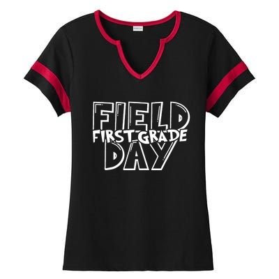 Field Day 2024 First Grade School Ladies Halftime Notch Neck Tee