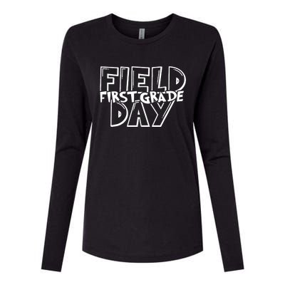 Field Day 2024 First Grade School Womens Cotton Relaxed Long Sleeve T-Shirt