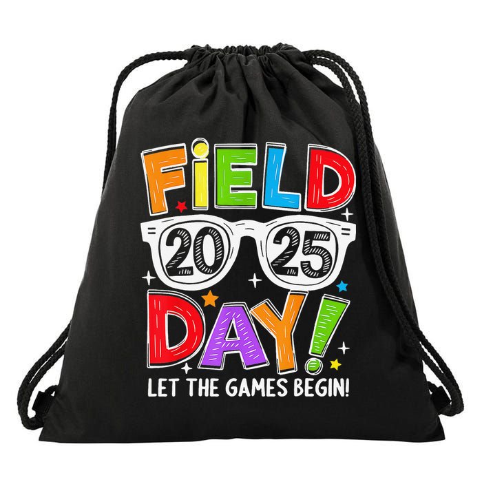 Field Day 2025 Let The Game Begin Funny Women Drawstring Bag