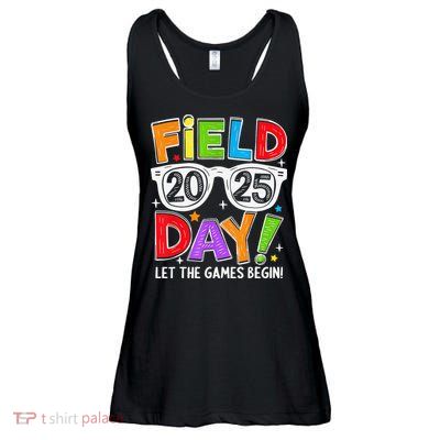 Field Day 2025 Let The Game Begin Funny Women Ladies Essential Flowy Tank