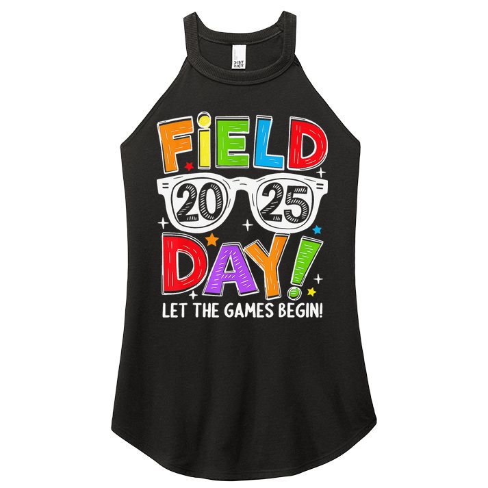 Field Day 2025 Let The Game Begin Funny Women Women's Perfect Tri Rocker Tank