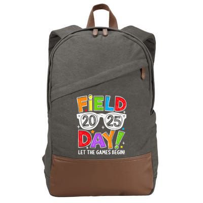 Field Day 2025 Let The Game Begin Funny Women Cotton Canvas Backpack