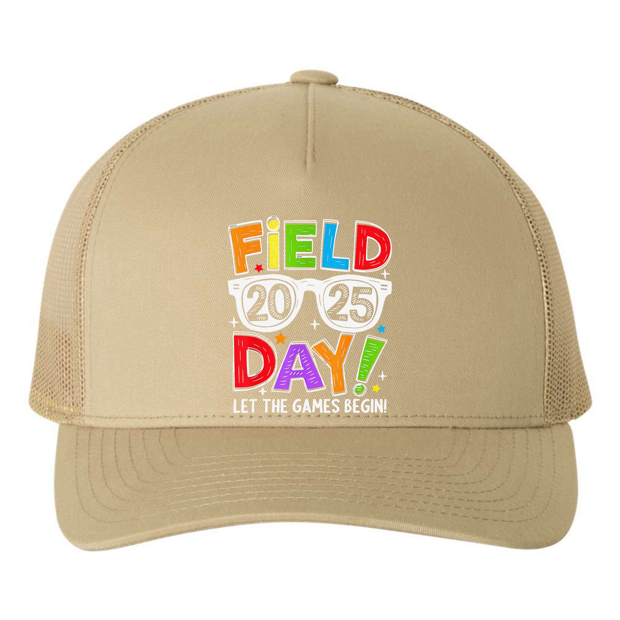 Field Day 2025 Let The Game Begin Funny Women Yupoong Adult 5-Panel Trucker Hat