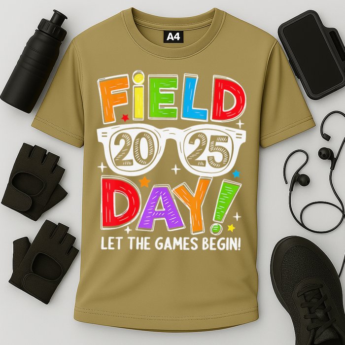 Field Day 2025 Let The Game Begin Funny Women Cooling Performance Crew T-Shirt