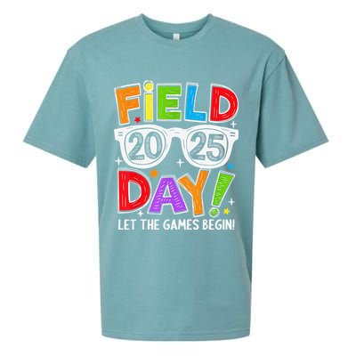 Field Day 2025 Let The Game Begin Funny Women Sueded Cloud Jersey T-Shirt