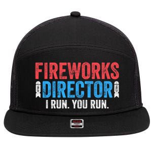 Fireworks Director 4th of July 7 Panel Mesh Trucker Snapback Hat