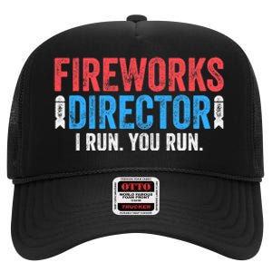 Fireworks Director 4th of July High Crown Mesh Back Trucker Hat