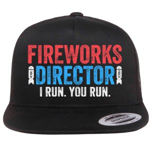 Fireworks Director 4th of July Flat Bill Trucker Hat