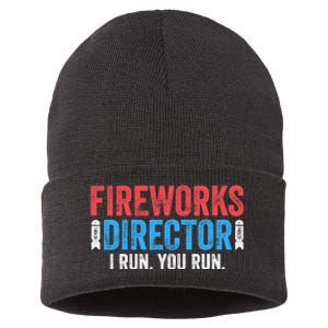 Fireworks Director 4th of July Sustainable Knit Beanie