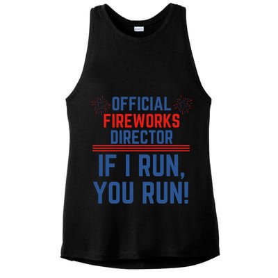 Firework Director 4th Of July Gift Pyrotech Technician Gift Ladies PosiCharge Tri-Blend Wicking Tank