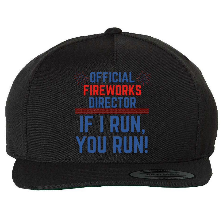 Firework Director 4th Of July Gift Pyrotech Technician Gift Wool Snapback Cap