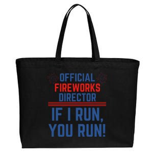 Firework Director 4th Of July Gift Pyrotech Technician Gift Cotton Canvas Jumbo Tote