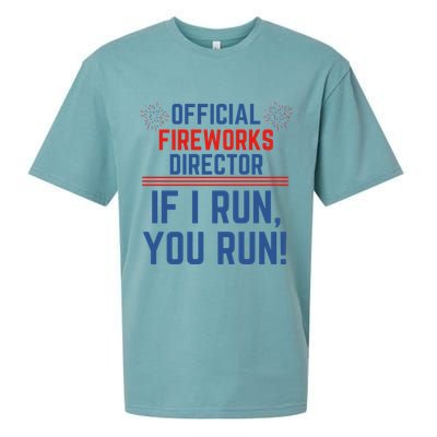 Firework Director 4th Of July Gift Pyrotech Technician Gift Sueded Cloud Jersey T-Shirt