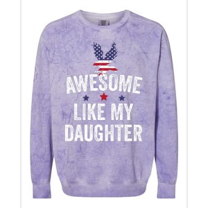 Father Daughter 4th Of July Colorblast Crewneck Sweatshirt