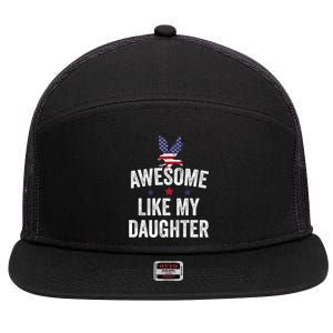 Father Daughter 4th Of July 7 Panel Mesh Trucker Snapback Hat