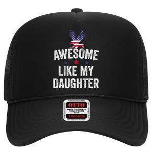 Father Daughter 4th Of July High Crown Mesh Back Trucker Hat