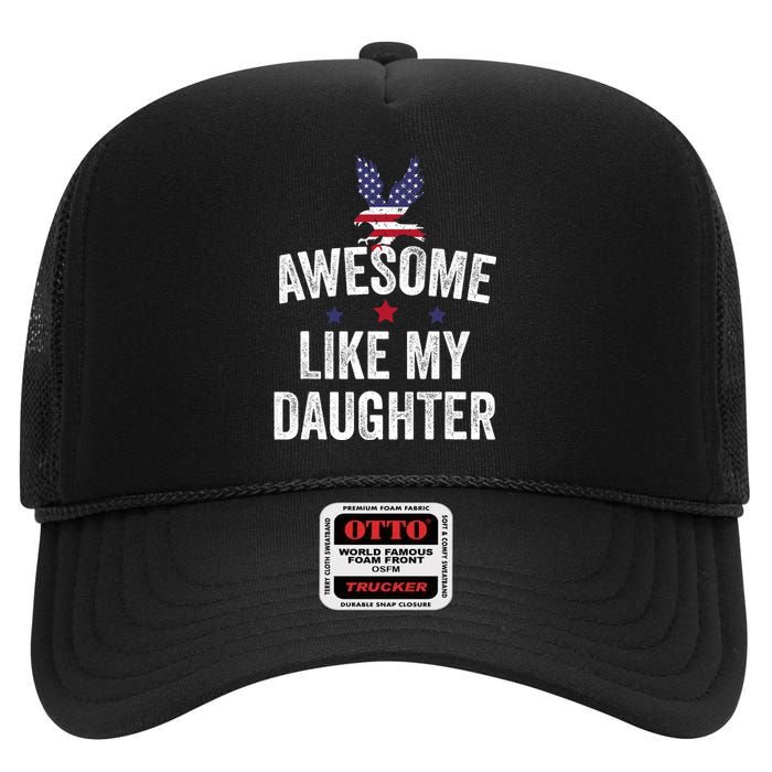 Father Daughter 4th Of July High Crown Mesh Back Trucker Hat