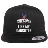 Father Daughter 4th Of July Flat Bill Trucker Hat