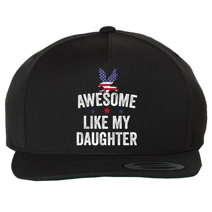 Father Daughter 4th Of July Wool Snapback Cap