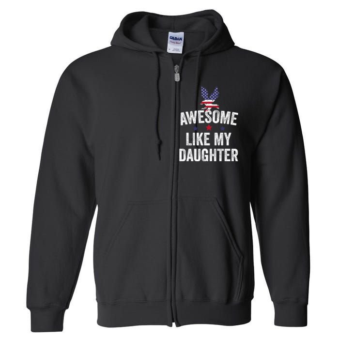 Father Daughter 4th Of July Full Zip Hoodie