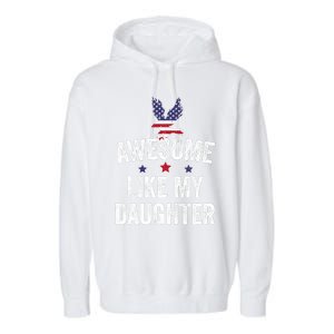 Father Daughter 4th Of July Garment-Dyed Fleece Hoodie