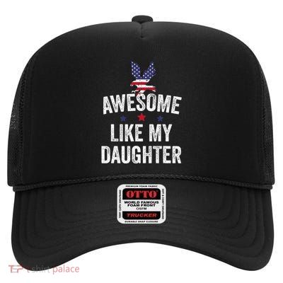 Father Daughter 4th Of July High Crown Mesh Back Trucker Hat