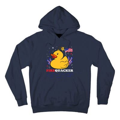 Firecracker Duck 4th Of July Patriotic Day Usa Flag Funny Tall Hoodie