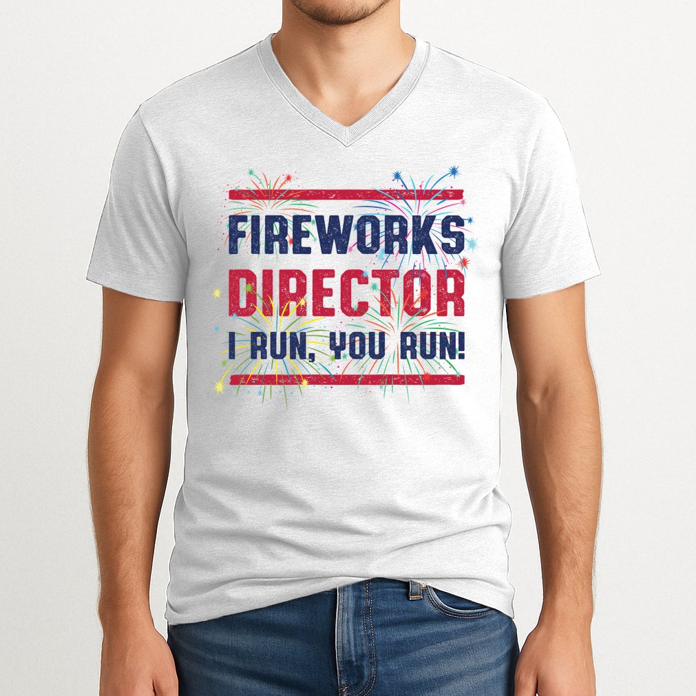 Fireworks Director | 4th Of July V-Neck T-Shirt