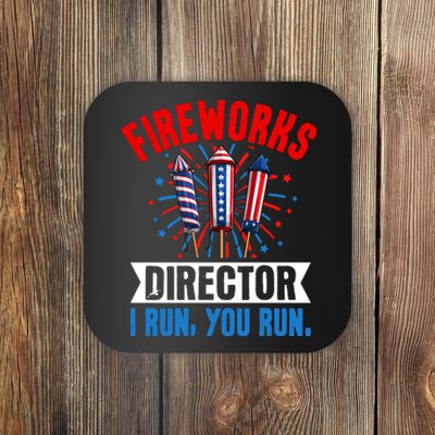 Fireworks Director 4th Of July Graphic Coaster