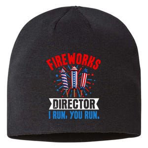 Fireworks Director 4th Of July Graphic Sustainable Beanie