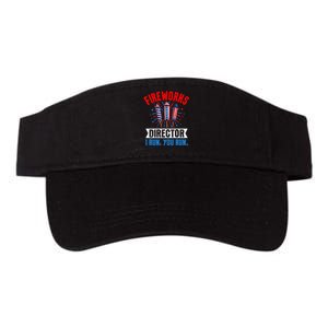 Fireworks Director 4th Of July Graphic Valucap Bio-Washed Visor