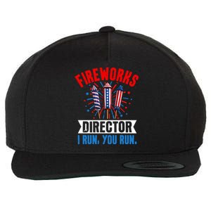 Fireworks Director 4th Of July Graphic Wool Snapback Cap