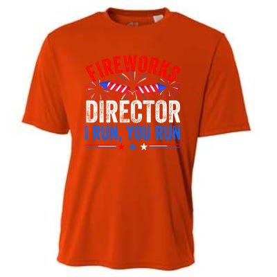 Firework Director 4th Of July Celebration American Flag Cool Gift Cooling Performance Crew T-Shirt