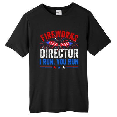 Firework Director 4th Of July Celebration American Flag Cool Gift Tall Fusion ChromaSoft Performance T-Shirt