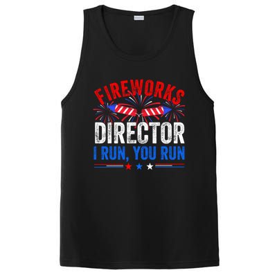 Firework Director 4th Of July Celebration American Flag Cool Gift PosiCharge Competitor Tank