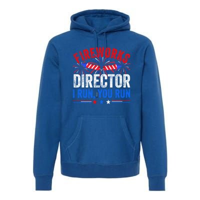 Firework Director 4th Of July Celebration American Flag Cool Gift Premium Hoodie