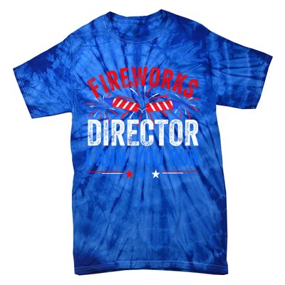 Firework Director 4th Of July Celebration American Flag Cool Gift Tie-Dye T-Shirt