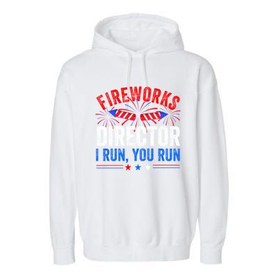 Firework Director 4th Of July Celebration American Flag Cool Gift Garment-Dyed Fleece Hoodie