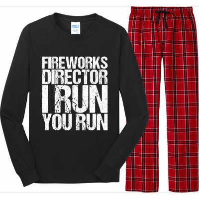 Fireworks Director 4th July Gift Funny Gift Long Sleeve Pajama Set