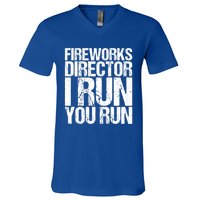 Fireworks Director 4th July Gift Funny Gift V-Neck T-Shirt