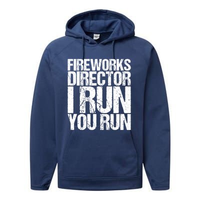 Fireworks Director 4th July Gift Funny Gift Performance Fleece Hoodie