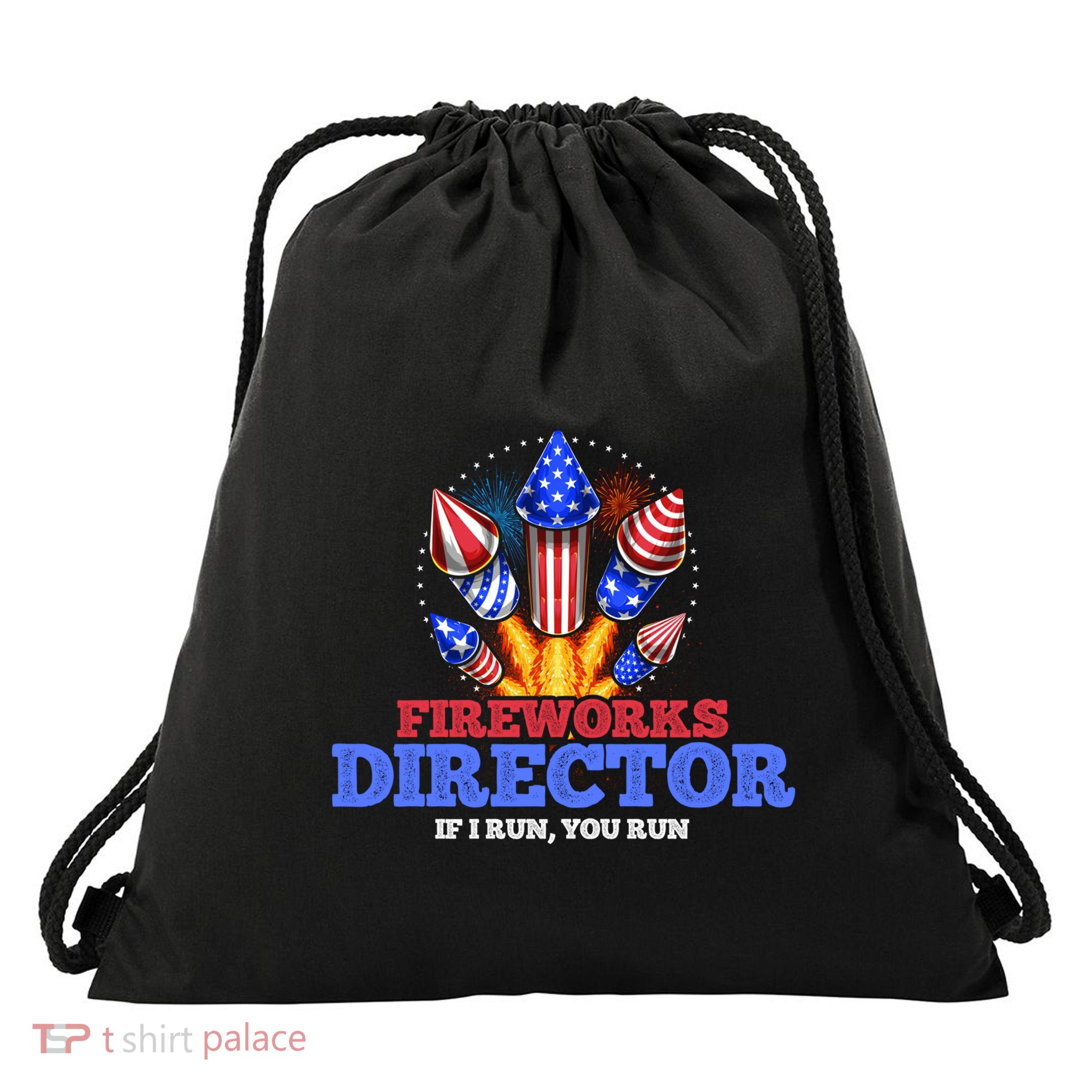 Fireworks Director 4th Of July Pyrotechnician Gift Drawstring Bag