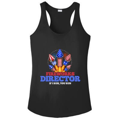 Fireworks Director 4th Of July Pyrotechnician Gift Ladies PosiCharge Competitor Racerback Tank