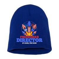 Fireworks Director 4th Of July Pyrotechnician Gift Short Acrylic Beanie