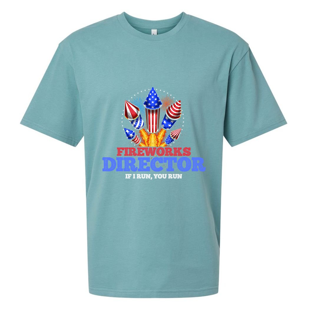 Fireworks Director 4th Of July Pyrotechnician Gift Sueded Cloud Jersey T-Shirt