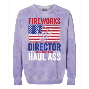 Fireworks Director 4th Of July Fan Fireworks Great Gift Colorblast Crewneck Sweatshirt