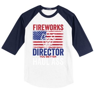 Fireworks Director 4th Of July Fan Fireworks Great Gift Baseball Sleeve Shirt