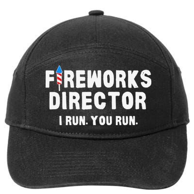 Fireworks Director 4th of July US Patriotic Pride 7-Panel Snapback Hat