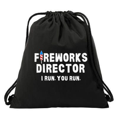 Fireworks Director 4th of July US Patriotic Pride Drawstring Bag